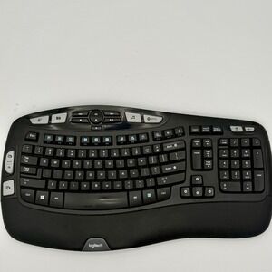 Logitech K350 Wireless Wave Ergonomic Keyboard No USB Receiver Missing Rear Foot